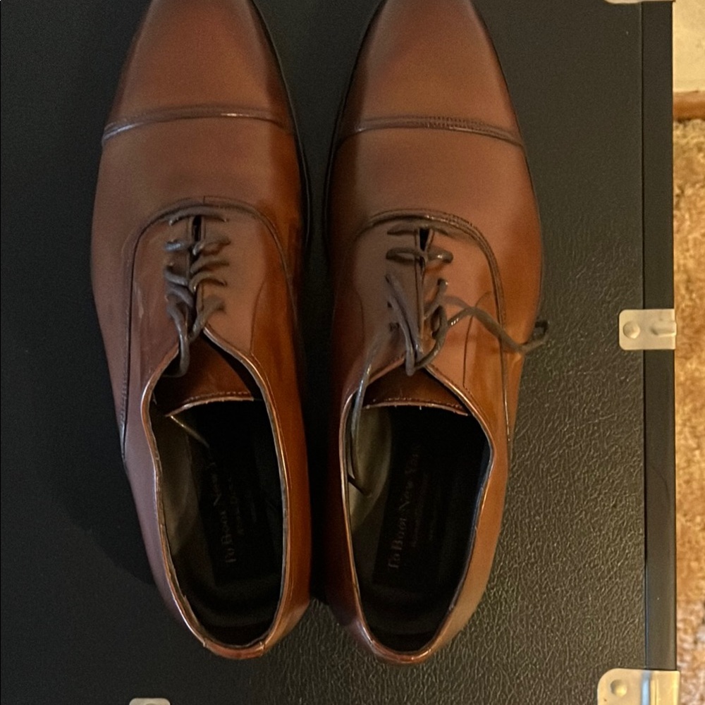 To Boot Brown Leather Oxfords Sleek Design